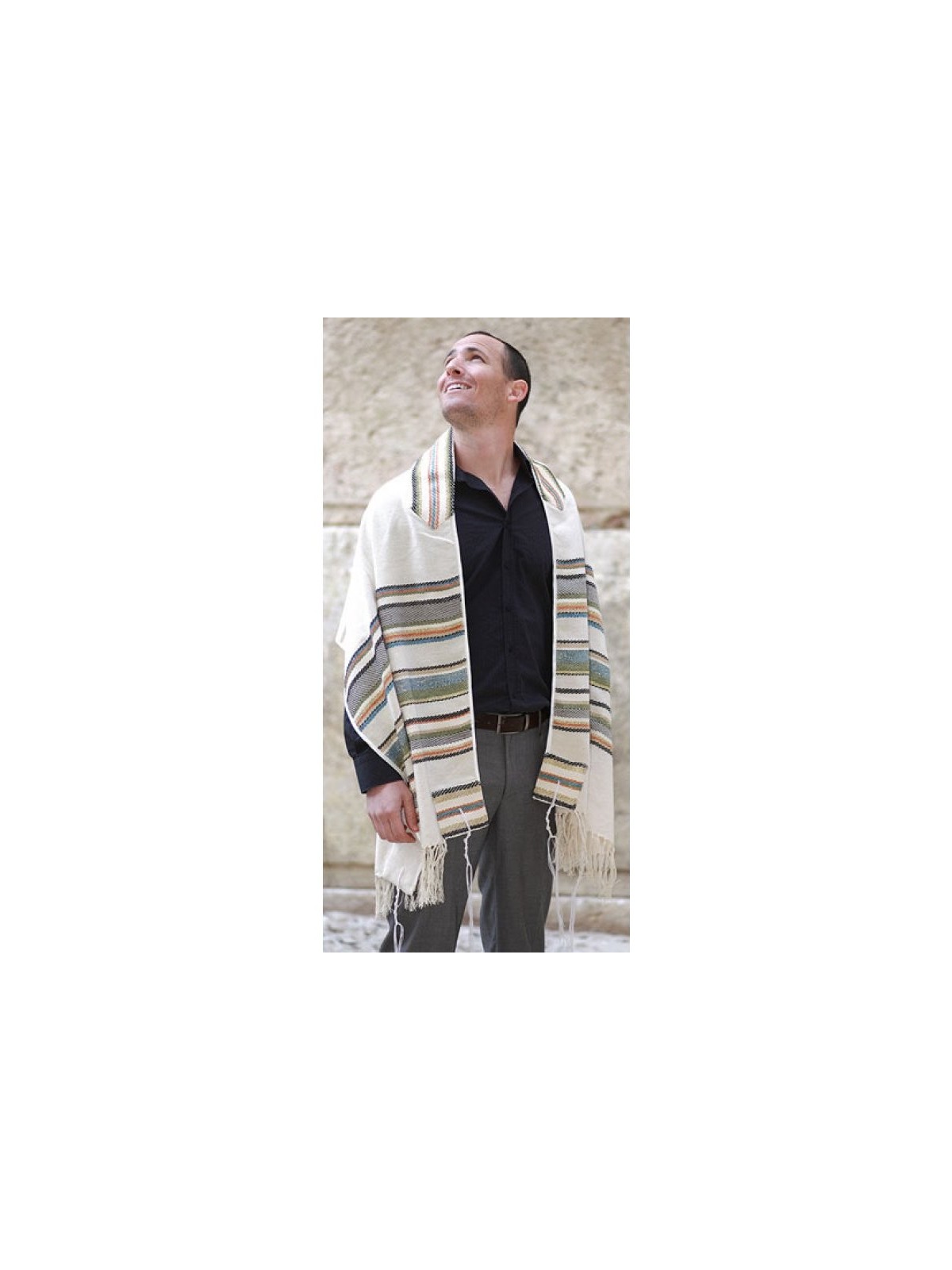 יצירת אריגה בעבודת יד טלית יסוד ... | יצירת אריגה טלית